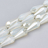 Electroplate Glass Beads Strands X-EGLA-T008-12M-1