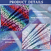 Leopard Print Rainbow Pattern Polycotton Fabric DIY-WH0028-18B-4