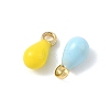 Brass Enamel Pendants KK-K364-17A-G-2