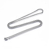 Non-Tarnish 201 Stainless Steel Box Chains Necklace with Lobster Claw Clasps for Men Women STAS-T062-01-3