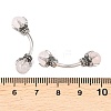 316 Stainless Steel Dragon Claw with Natural Stone Ball Curved Barbell Belly Rings AJEW-C044-06AS-03-5