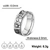 304 Stainless Steel Dog Pattern Finger Rings WGEC5FF-02-1