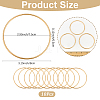 10Pcs Iron Ring for DIY Woven Net/Web with Feather IFIN-SP0001-56B-KCG-2