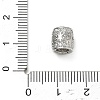 Rack Plating Brass Micro Pave Clear Cubic Zirconia European Beads KK-L215-301P-3