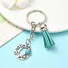 Alloy with Resin Imitation Synthetic Turquoise Keychain KEYC-YW00087-15-1