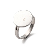 Adjustable 304 Stainless Steel Finger Rings Components STAS-L193-P01-14mm-1