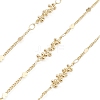 Brass Heart & Beaded Link Chains CHC-M025-15G-1