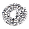 Transparent Electroplate Glass Beads Strands LS-EGLA-A035-T8mm-M01-2