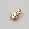 Brass Micro Pave Cubic Zirconia Charms ZIRC-TAC0003-15B-2