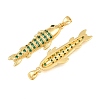 Brass Micro Pave Cubic Zirconia Pendants CU-CBAB3AD-10G-02-2