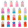  38Pcs 19 Colors Gradient Color Resin Pendants RESI-TA0001-87-3