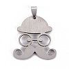 201 Stainless Steel Enamel Pendants STAS-S110-076E-2