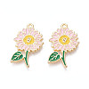 Alloy Enamel Pendants ENAM-T024-32D-G-1