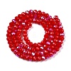 Electroplate Opaque Solid Color Glass Beads Strands EGLA-A044-P4mm-L15-2