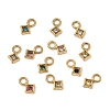 304 Stainless Steel Micro Pave Cubic Zirconia Charms CU-CBAAD26-01G-1