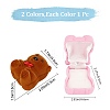 2Pcs 2 Colors Bear-Shaped Plastic Flocking Boxes CON-GF0001-09-2