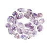 Electroplate Raw Rough Natural Amethyst Beads Strands G-Q610-06F-3