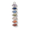 Brass Micro Pave Cubic Zirconia Pendants KK-A295-06B-P-1
