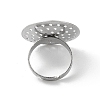 Non-Tarnish 304 Stainless Steel Sieve Ring Settings STAS-K278-06B-P-3