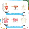   12 Style Alloy Enamel Pendants ENAM-PH0002-56-3