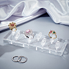 8-Slot Acrylic Rings Jewelry Display Stands ODIS-WH0061-75-5