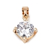 Brass Micro Pave Cubic Zirconia Pendants X-KK-E795-29KCG-04-1