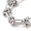 Non-Tarnish 304 Stainless Steel Knot Link Chain Bracelet for Men Women X-BJEW-E020-01P-2