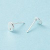 201 Stainless Steel Stud Earring Findings STAS-P308-09A-S-3