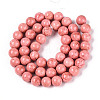 Dyed Synthetic Fossil Beads Strands G-T139-8mm-66D-3