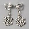 Christmas Theme Rhinestone Dangle Clip-on Earrings EJEW-WH0047-58S-1