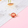 Handmade Millefiori Glass Links Connectors PALLOY-JF00628-6