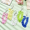 Acrylic Curb Chain Keychain KEYC-JKC00632-4