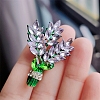 Lavender Rhinestone Brooch PW-WGFB1CB-01-4