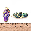Alloy Enamel Pendants ENAM-T022-39KCG-3
