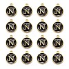 Golden Plated Alloy Charms LS-ENAM-S118-02N-2