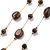 Handmade Nuggets Natural Tiger Eye Beaded Chains CHS-P019-06G-A-1