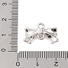 Rack Plating Alloy Black Enamel Bowknot Connector Charms FIND-B037-08P-01-3