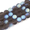 Frosted Transparent Glass Beads Strands LS-GLAA-T032-T10mm-MBB02-1