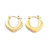 Chunky Rhombus 304 Stainless Steel Hoop Earrings for Women EJEW-C067-03G-1