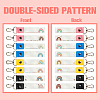 PU Leather & Cotton Name Marker Keychain AJEW-WH0514-032-3