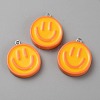 Opaque Resin Enamel Pendants LS-RESI-WH0036-20C-2