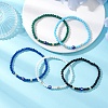 Glass & Lampwork Beaded Stretch Bracelets for Women BJEW-JB13226-1