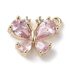 Brass Micro Pave Cubic Zirconia Charms KK-G491-28G-03-1