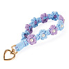 Cotton Braided Flower Pendant Decorations AJEW-TAC0030-032G-11-2