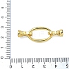 Oval Brass Fold Over Clasps KK-Z143-13G-3