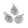 Natural Green Aventurine Pendants G-P484-03P-03-1