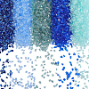 300G 5 Colors Electroplate Glass Chip Beads MRMJ-SC0001-37B-1