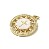 Brass Micro Pave Clear Cubic Zirconia Pendants KK-I708-04A-G-2