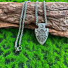 Vintage Alloy Viking Arrow Pendant Necklaces for Men WG6D49D-01-1