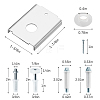 2 Sets Carbon Steel Door Repair Bracket Set FIND-DL0001-28-2